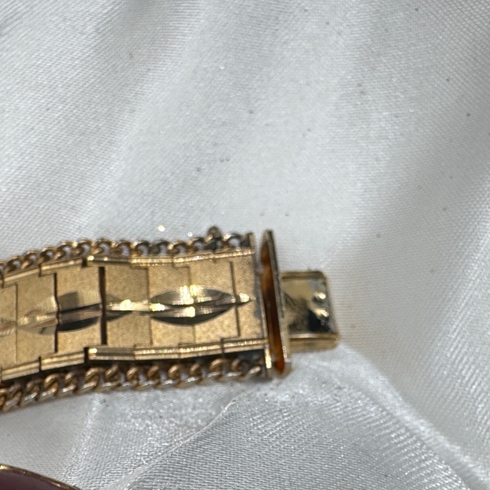 Vintage 18K gold plated etched bracelet 8” - Picture 14 of 14